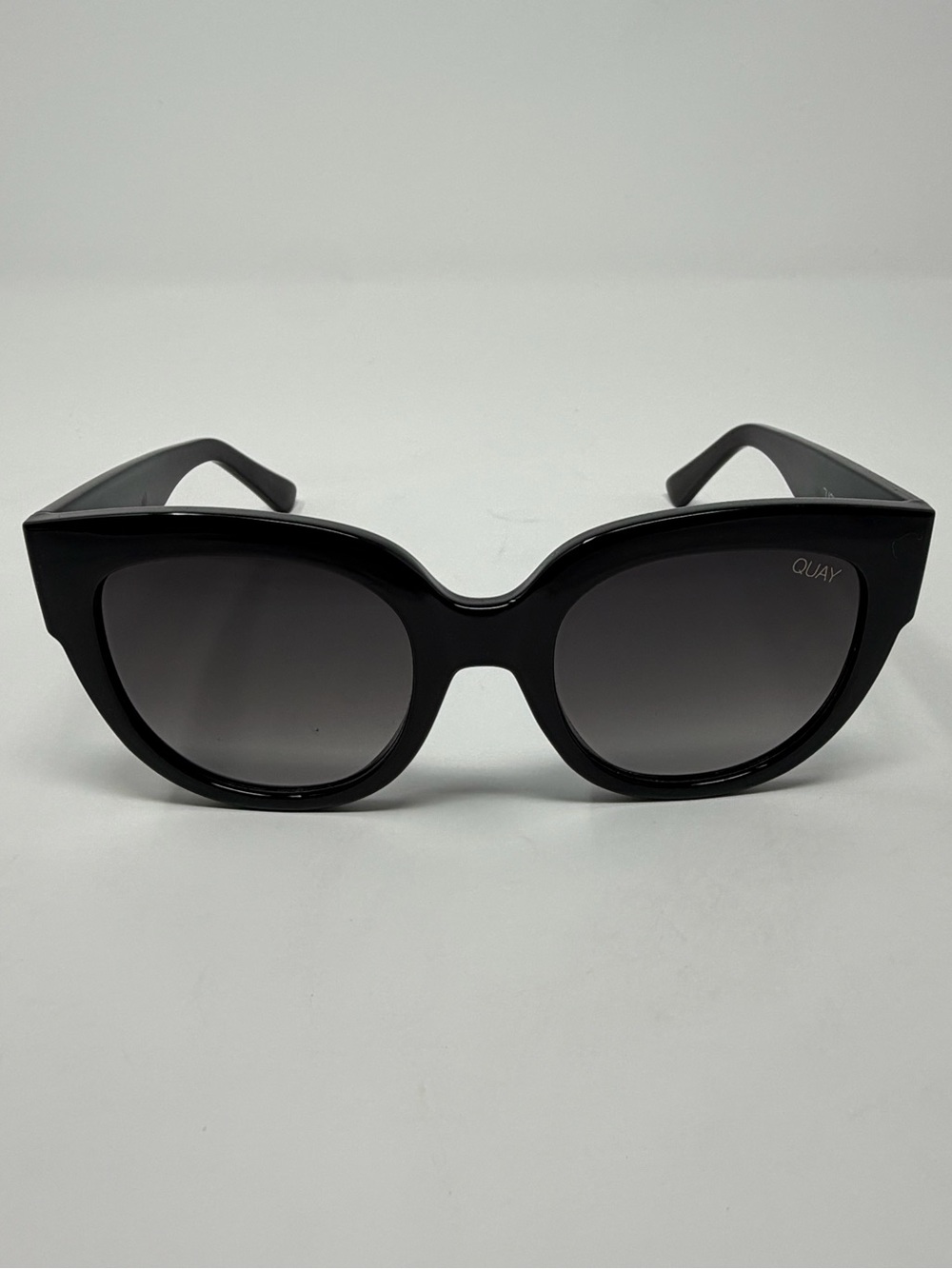 Quay Australia Black Cat Eye Sunglasses with Gradient Lenses